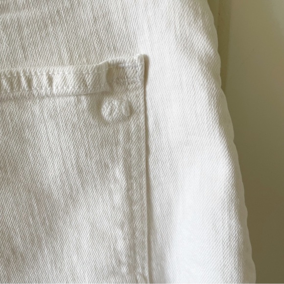 Madewell High-Rise Raw Hem Tile White Denim Shorts Size 26 - Picture 7 of 9